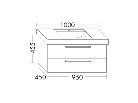 FORMAT Design Waschtisch-Unterschrank WUBU090