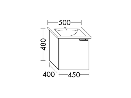 FORMAT Design Waschtisch-Unterschrank WVBQ045L/WVBQ045R