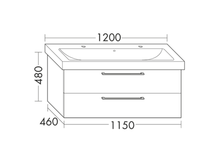 FORMAT Design Waschtisch-Unterschrank WUMA115