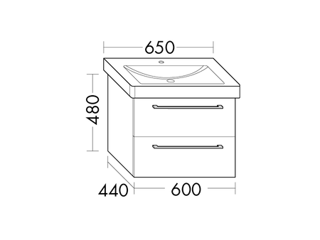 FORMAT Design Waschtisch-Unterschrank WWMN060