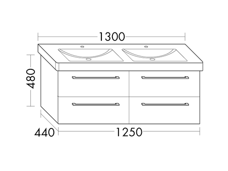 FORMAT Design Waschtisch-Unterschrank WUJV125