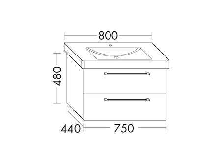 FORMAT Design Waschtisch-Unterschrank WWMN075