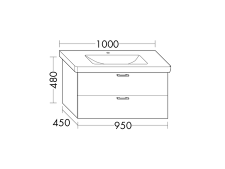 FORMAT Design Waschtisch-Unterschrank WUQU095