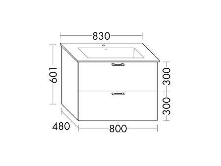 FORMAT Design Waschtisch-Unterschrank WVFH080