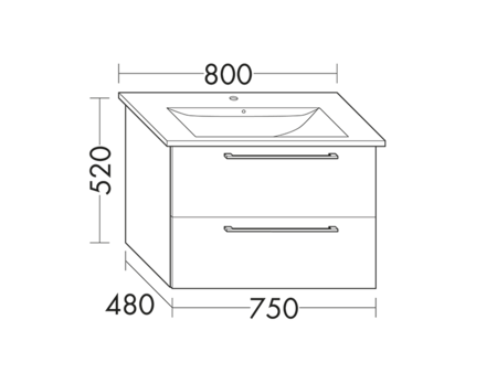 FORMAT Design Waschtisch-Unterschrank WVBR075