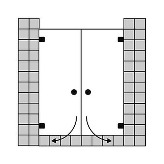 FORMAT Design 3.0 Ganzglas-Drehtür für Nische, Höhe bis 2000 mm