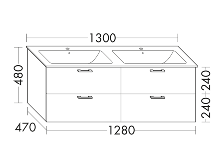 FORMAT Design Waschtisch-Unterschrank SFUQ128