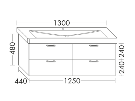 FORMAT Design Waschtisch-Unterschrank WWMO125