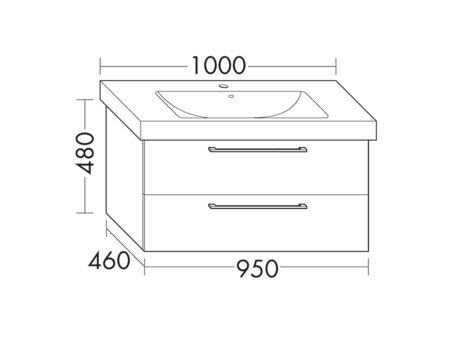 FORMAT Design Waschtisch-Unterschrank WUMA095