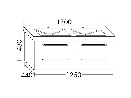 FORMAT Design Waschtisch-Unterschrank WWMN125