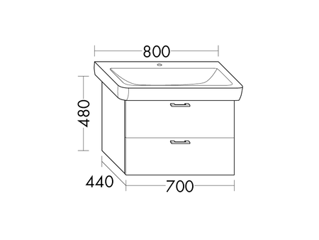 FORMAT Design Waschtisch-Unterschrank WUPC070