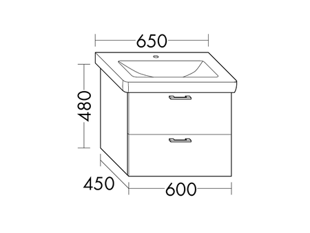 FORMAT Design Waschtisch-Unterschrank WUQU060