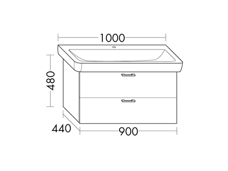 FORMAT Design Waschtisch-Unterschrank WUPC090