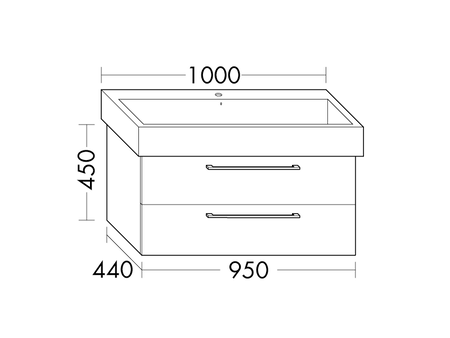 FORMAT Design Waschtisch-Unterschrank WUBW095