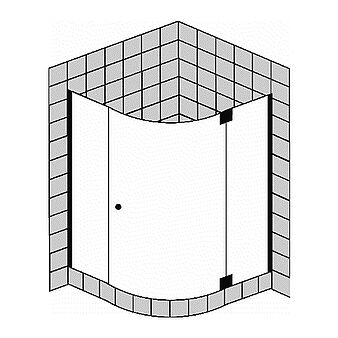 FORMAT Design 3.0 Ganzglas-Viertelkreisdusche mit Pendeltür, Höhe 2000 mm