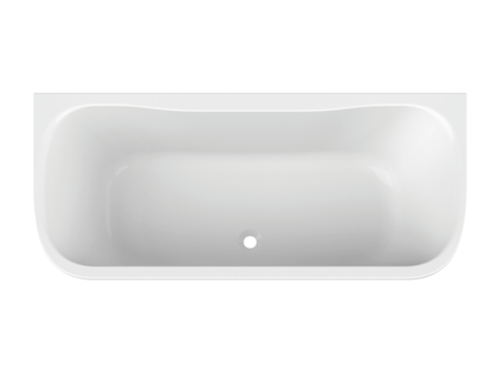 FORMAT Design Oval-Vorwand-Badewanne Acryl ohne Schürze