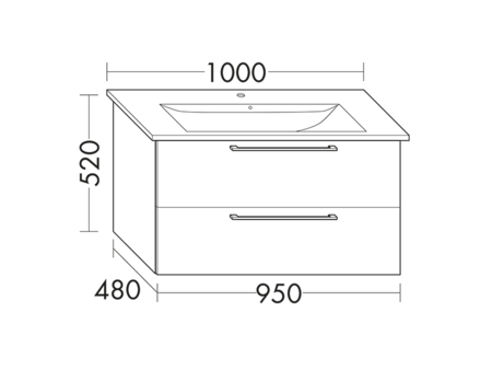 FORMAT Design Waschtisch-Unterschrank WVBR095