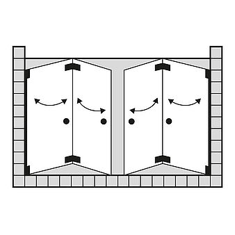 FORMAT Design 3.0 Ganzglas-Doppel-Falttür, Höhe bis 2000 mm