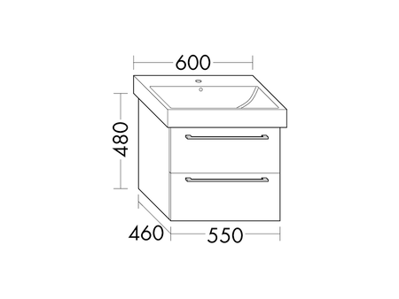 FORMAT Design Waschtisch-Unterschrank WUHX055