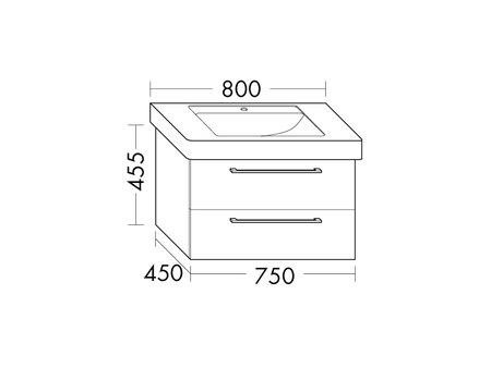 FORMAT Design Waschtisch-Unterschrank WUBU075