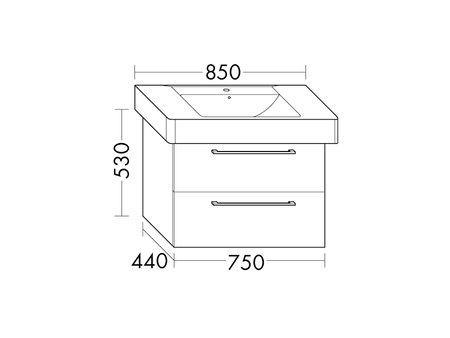 FORMAT Design Waschtisch-Unterschrank WUJD075