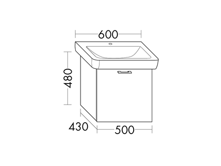 FORMAT Design Waschtisch-Unterschrank WUPA050