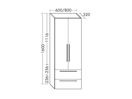 FORMAT Design Hochschrank HSOT080