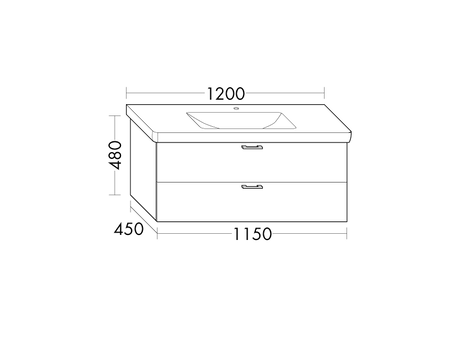 FORMAT Design Waschtisch-Unterschrank WUQU115