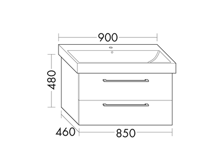 FORMAT Design Waschtisch-Unterschrank WUHX085