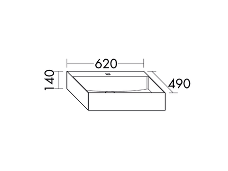 FORMAT Design Mineralguss-Aufsatz-Waschtisch MWEM062