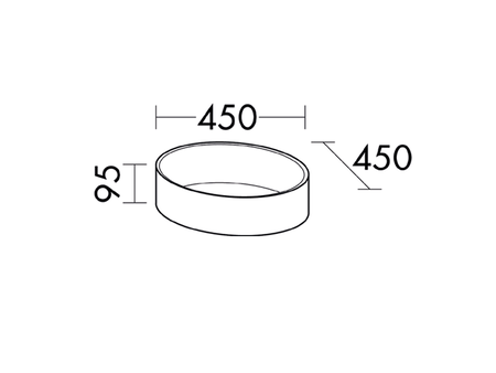 FORMAT Design Mineralguss-Aufsatz-Waschtisch MBA0031