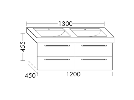 FORMAT Design Waschtisch-Unterschrank WUBU120