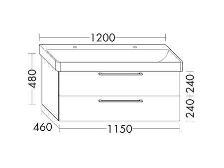 FORMAT Design Waschtisch-Unterschrank WVGA115