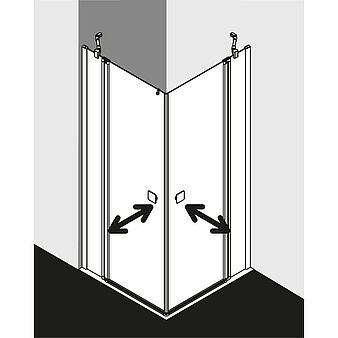 FORMAT Design 2.0 Eckeinstiegshälfte mit Festfeld, Höhe 2000 mm