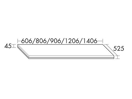 FORMAT Design Konsolenplatte WPDA für Aufsatzwaschtische