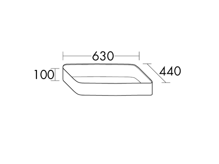 FORMAT Design Mineralguss-Aufsatz-Waschtisch MBA0060