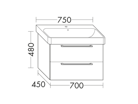 FORMAT Design Waschtisch-Unterschrank WVGA070