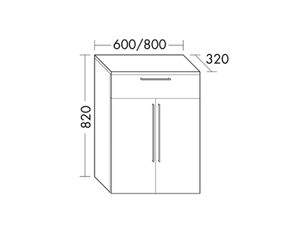 FORMAT Design Mittelschrank UHIJ060/UHIJ080